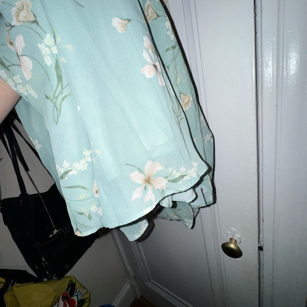 Worn once briefly - Birdy Grey “Le Fleur” Floral Green Bridesmaids Dress - Picture 5 of 8